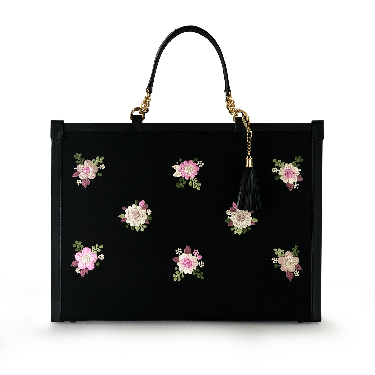 Saine embroidered canvas tote