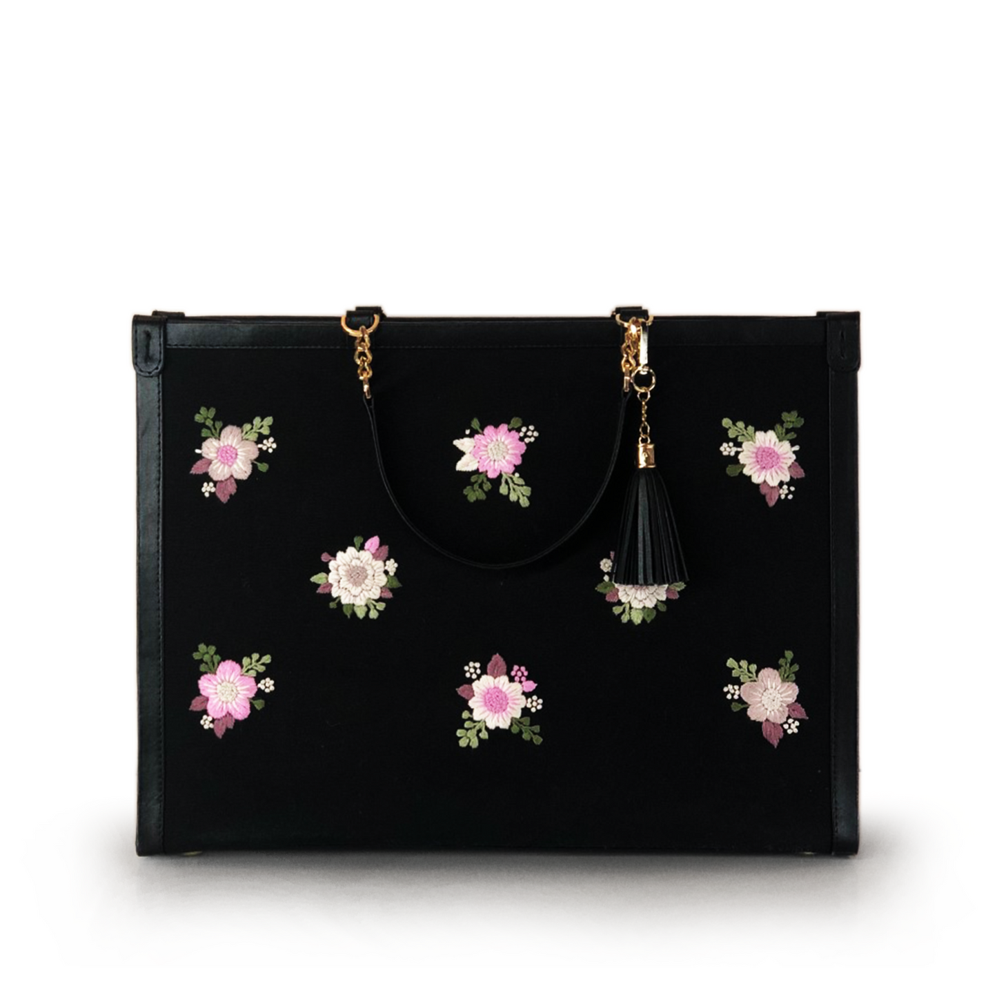 Saine embroidered canvas tote