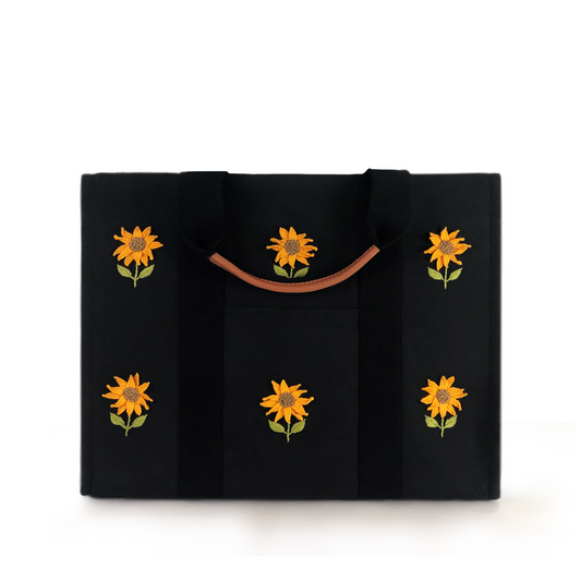 Canvas embroidered tote