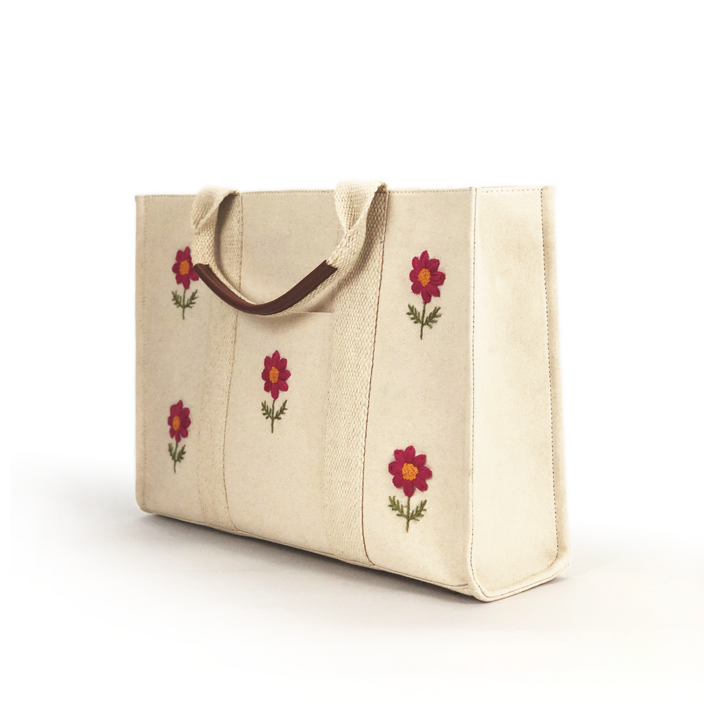Canvas embroidered tote