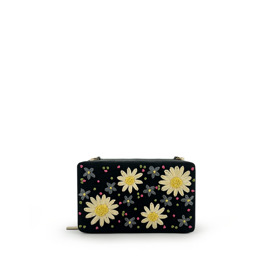 Bubble embroidered sling bag