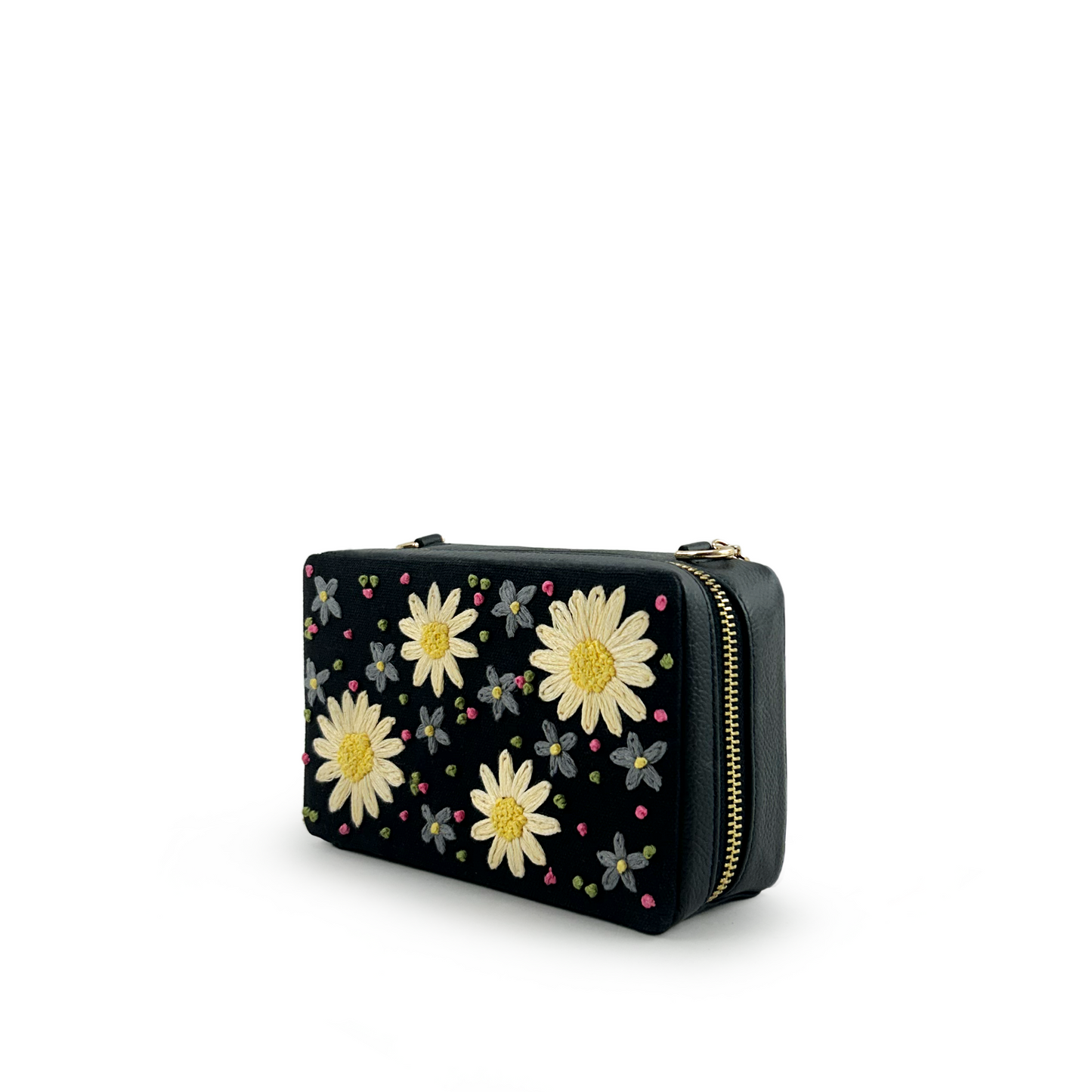 Bubble embroidered sling bag
