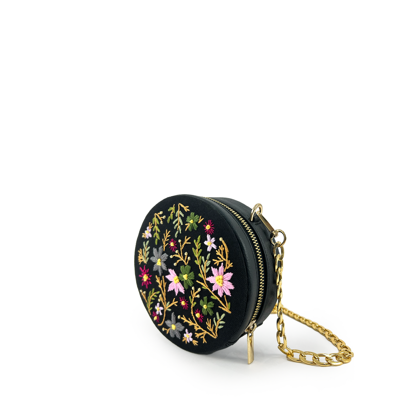 Bubble embroidered sling bag