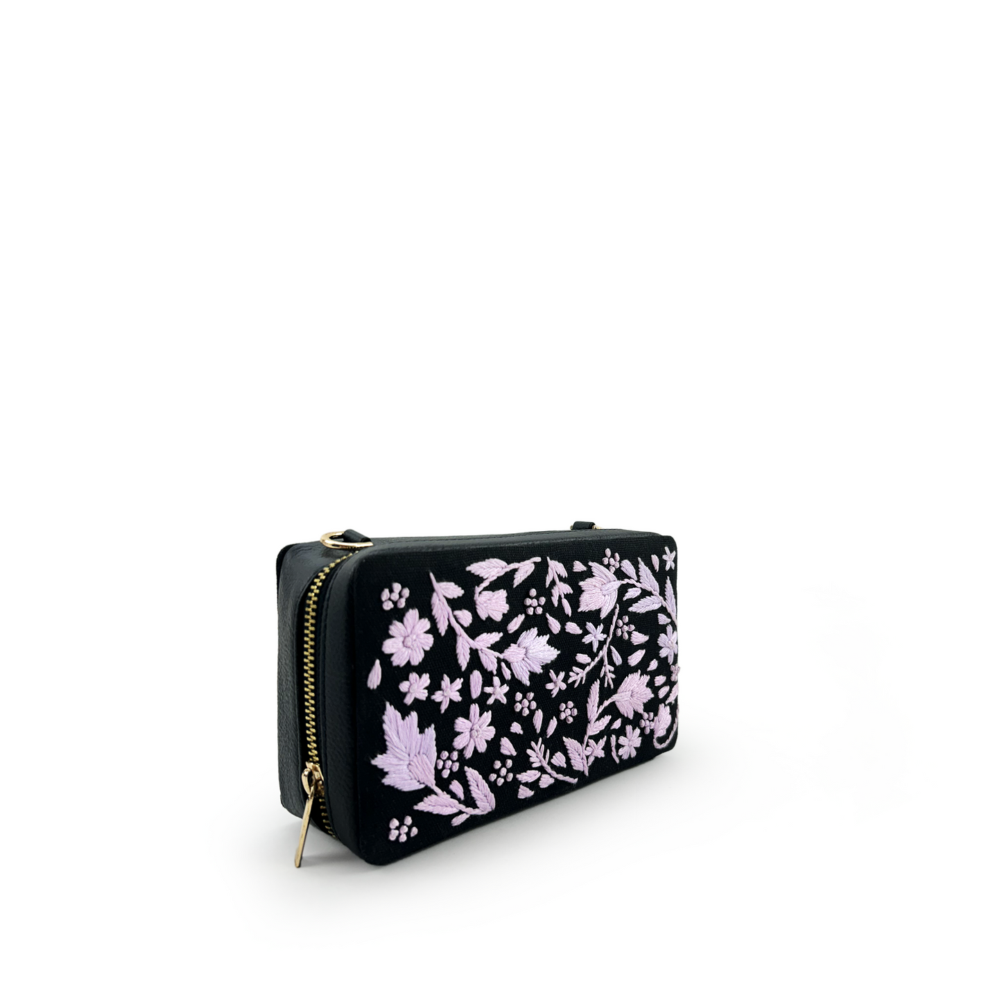 Bubble embroidered sling bag