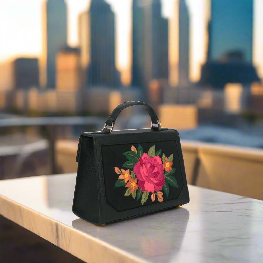 Iris mini embroidered handbag