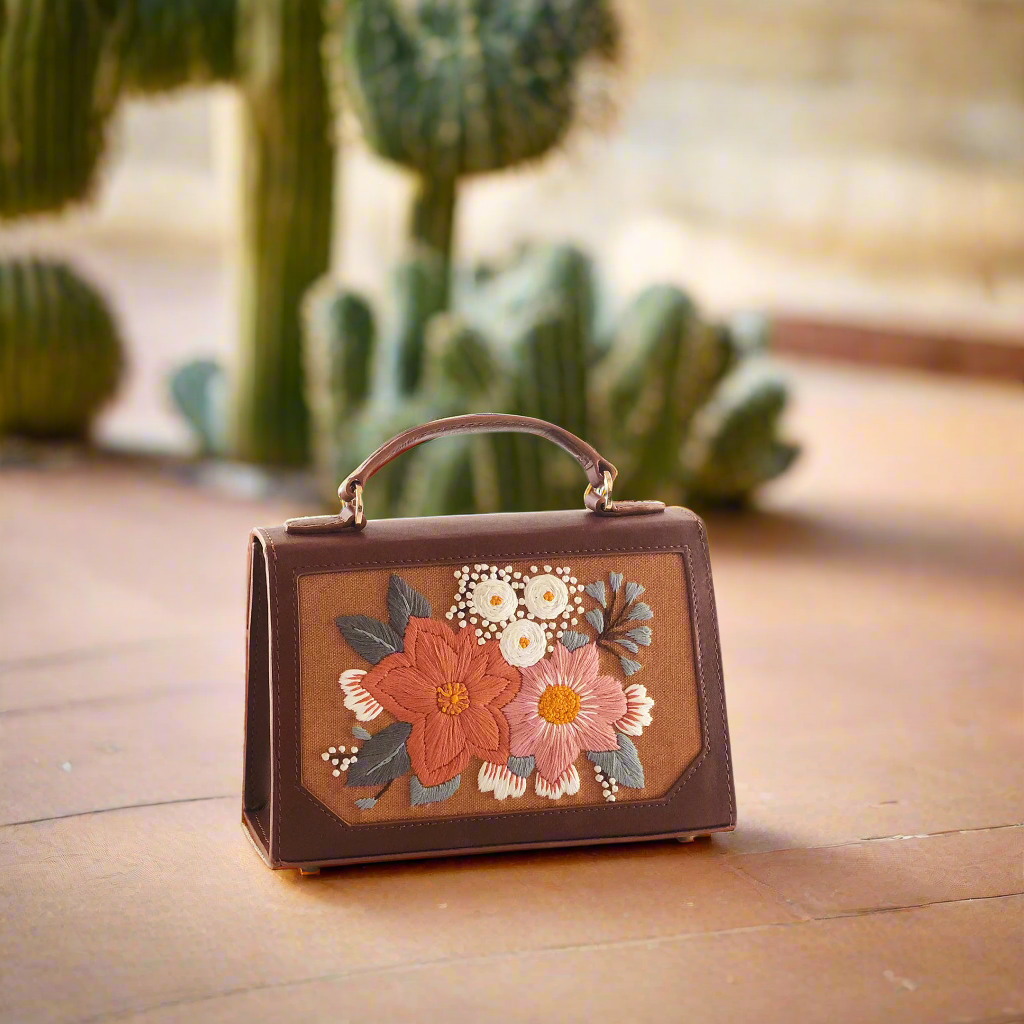 Iris mini embroidered handbag