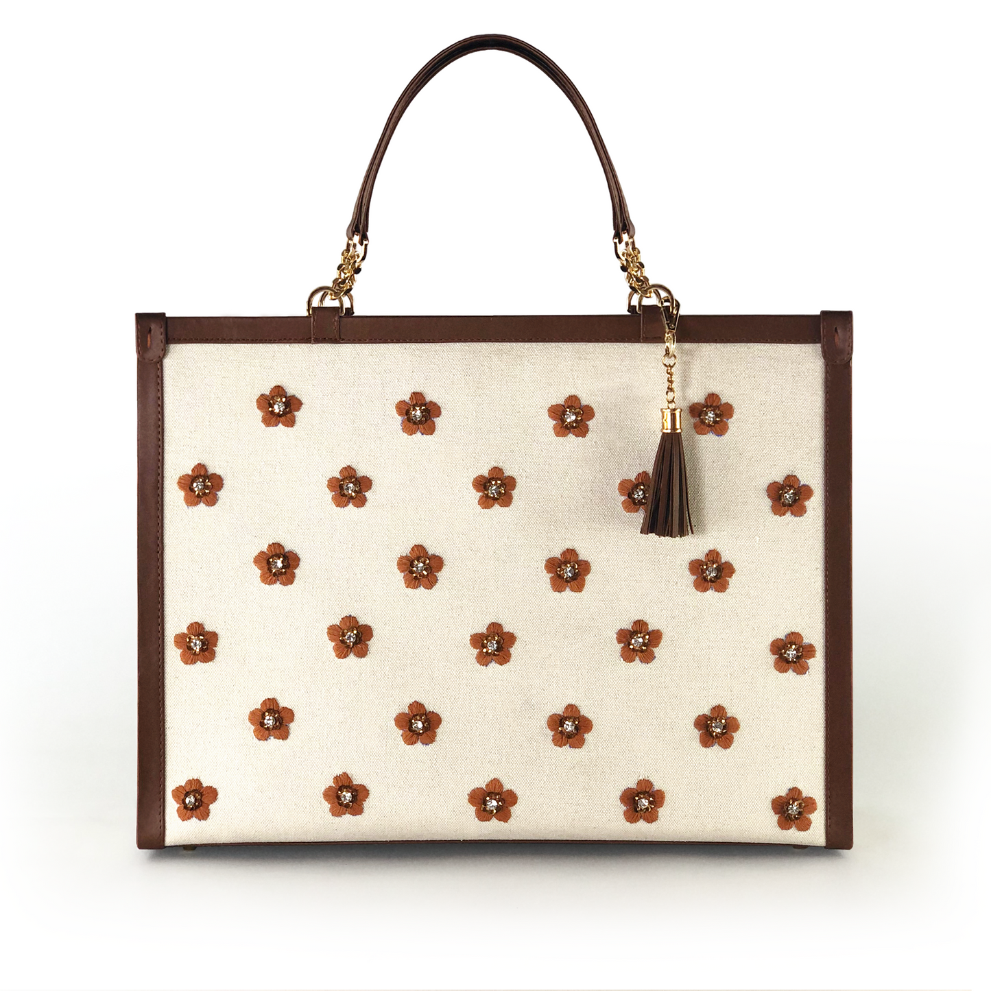 Saine Buttercup embroidered canvas tote