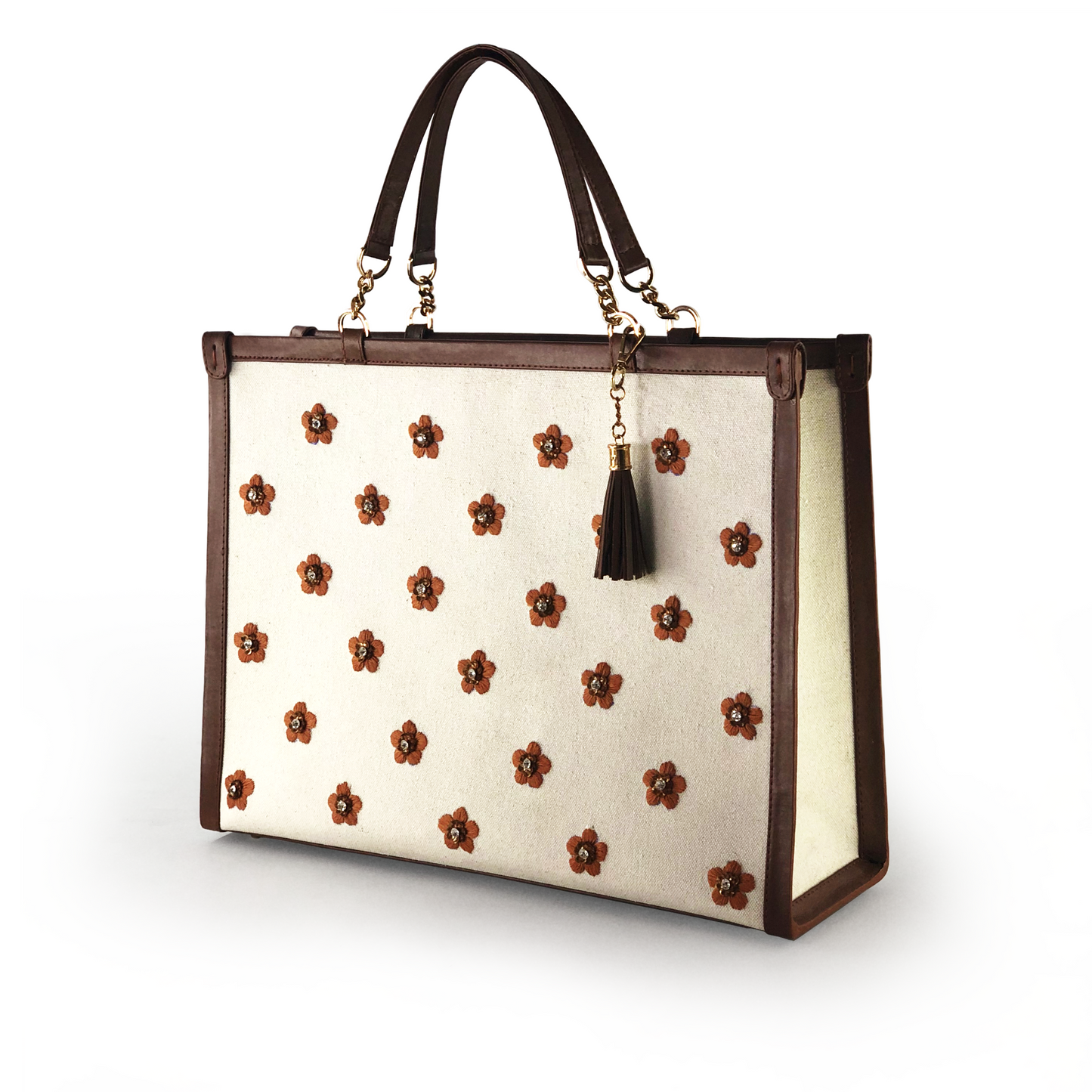 Saine Buttercup embroidered canvas tote
