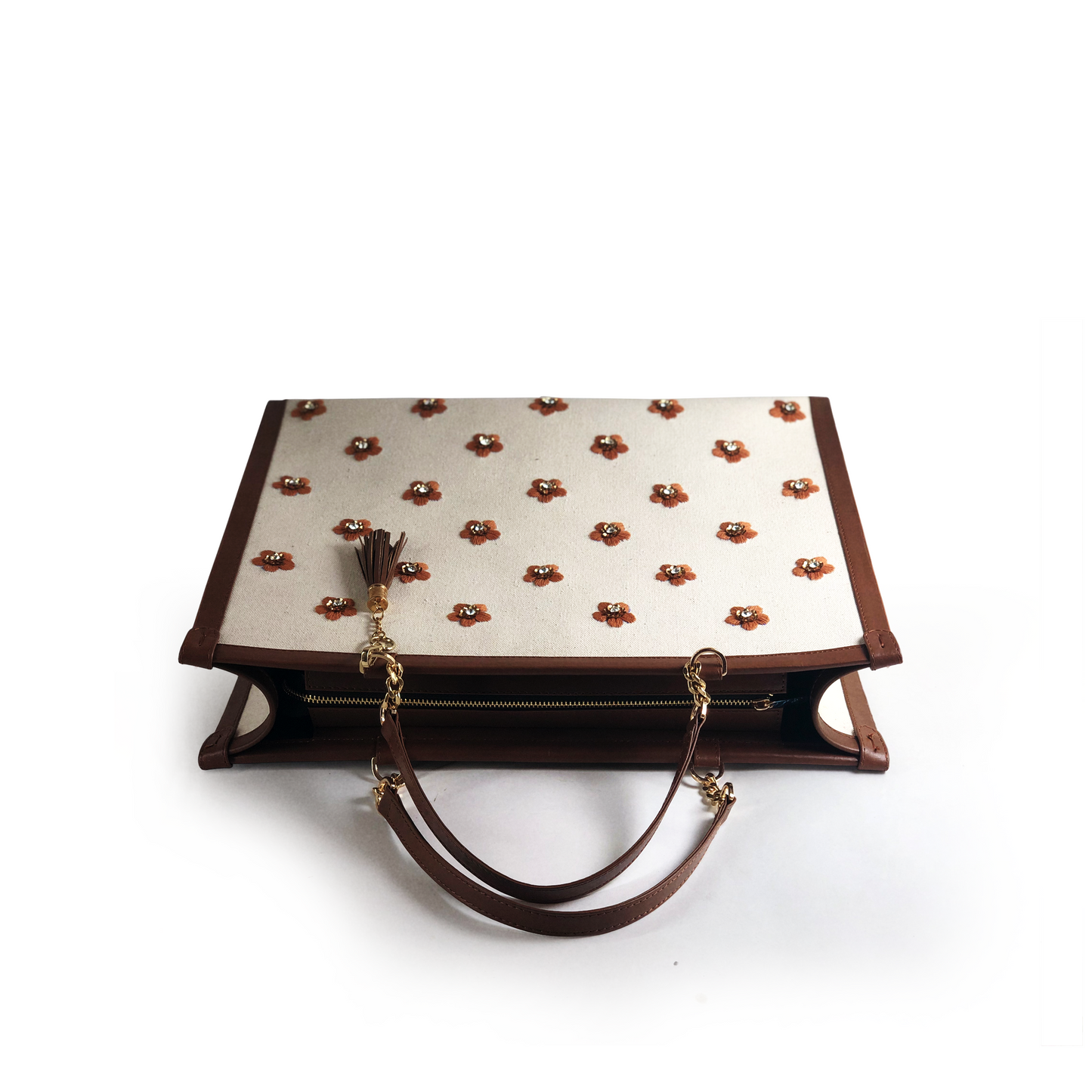 Saine Buttercup embroidered canvas tote