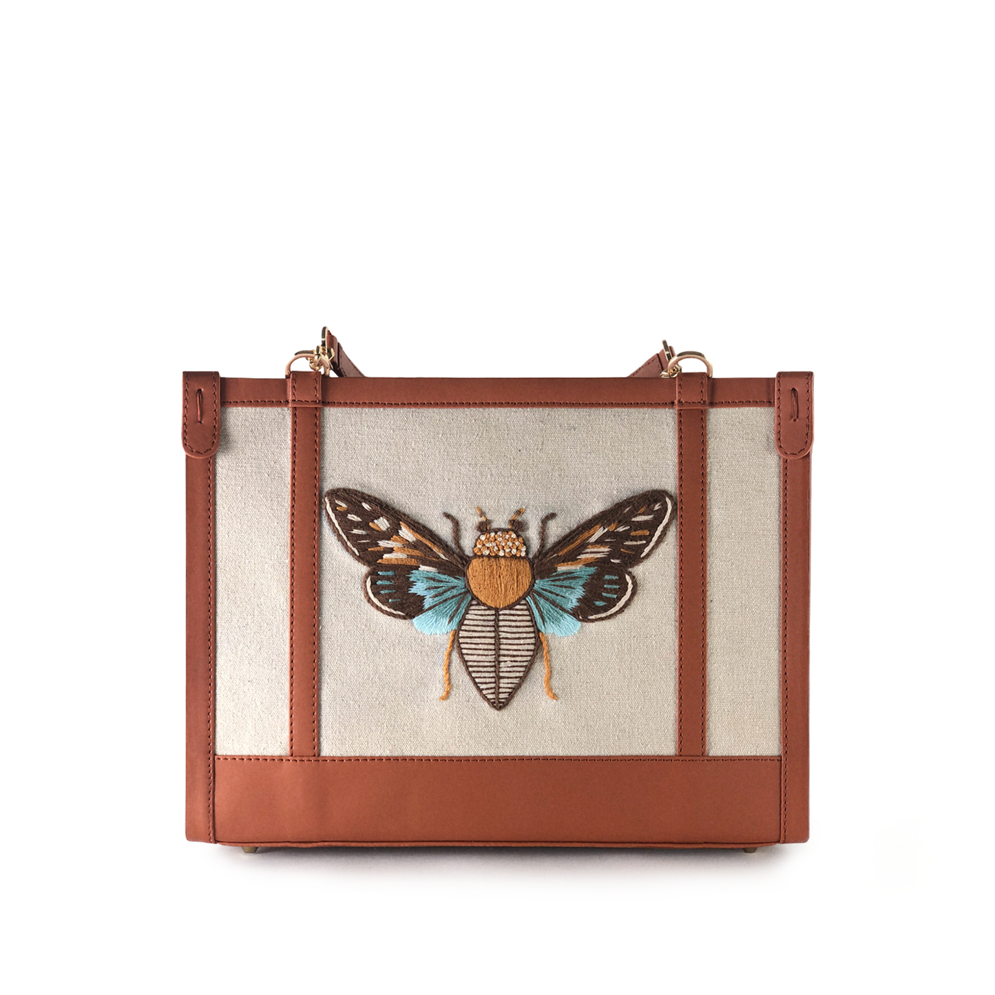 Saine embroidered canvas tote