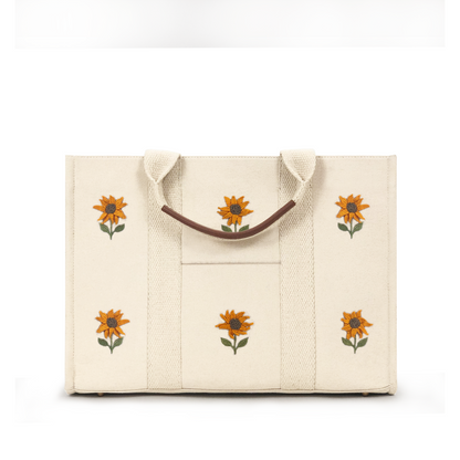 Canvas embroidered tote