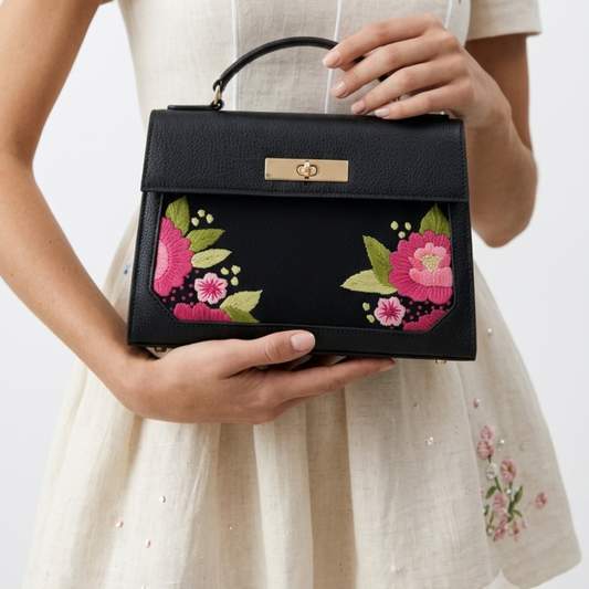 Iris mini embroidered handbag