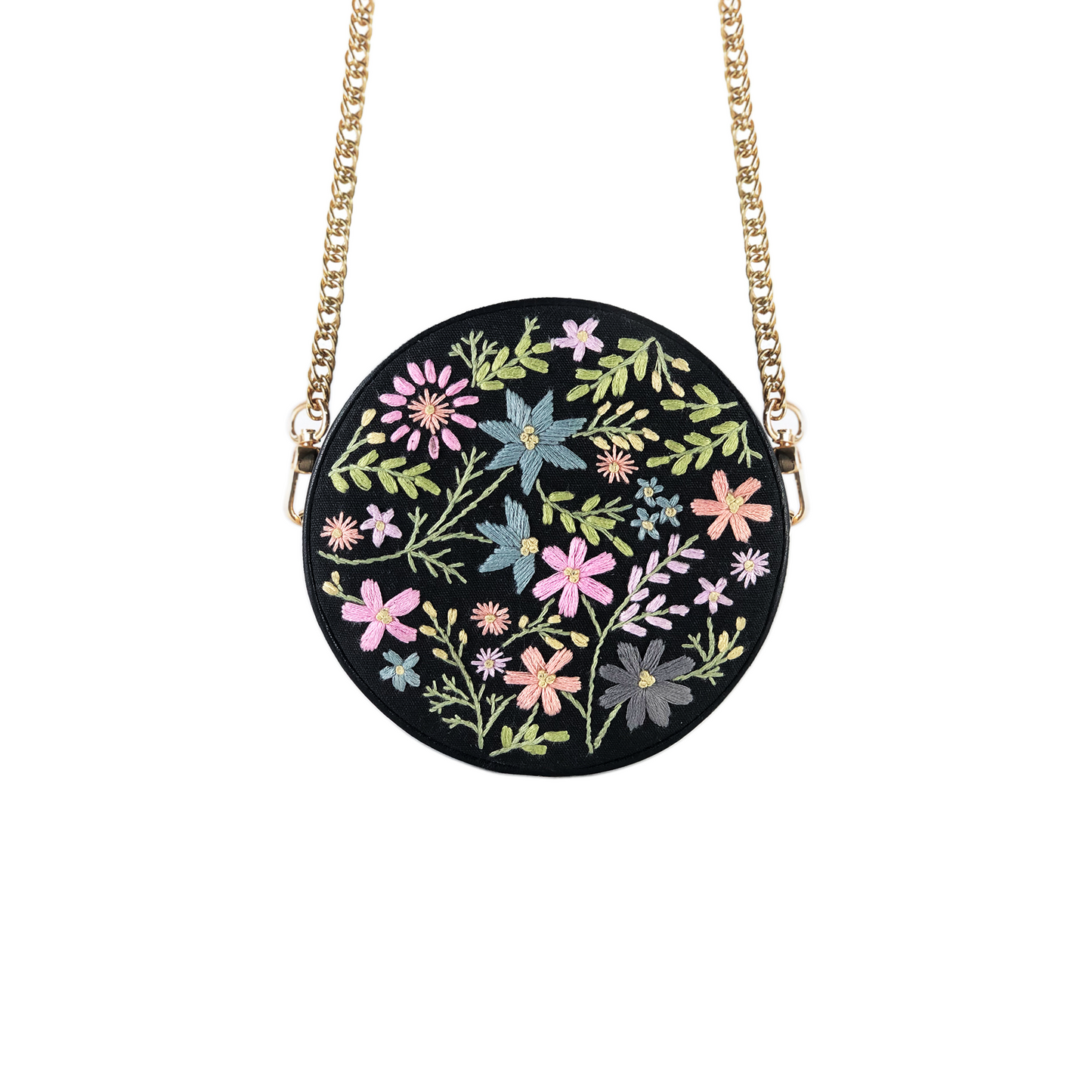 Bubble embroidered sling bag